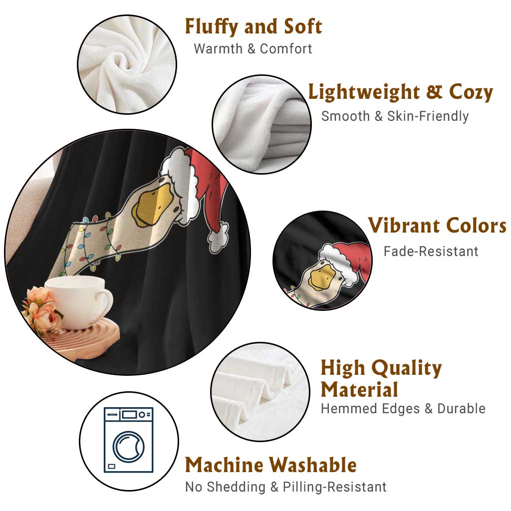 Funny Christmas Silly Goose Festive Holiday Throw Blanket TS11 Print Your Wear