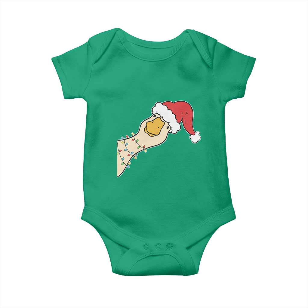 Funny Christmas Silly Goose Festive Holiday Baby Onesie TS11 Irish Green Print Your Wear