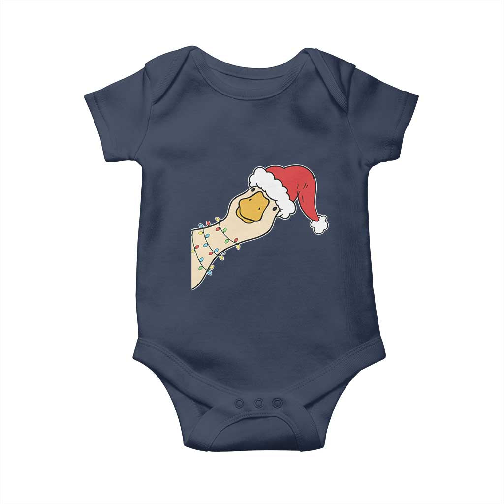 Funny Christmas Silly Goose Festive Holiday Baby Onesie TS11 Navy Print Your Wear