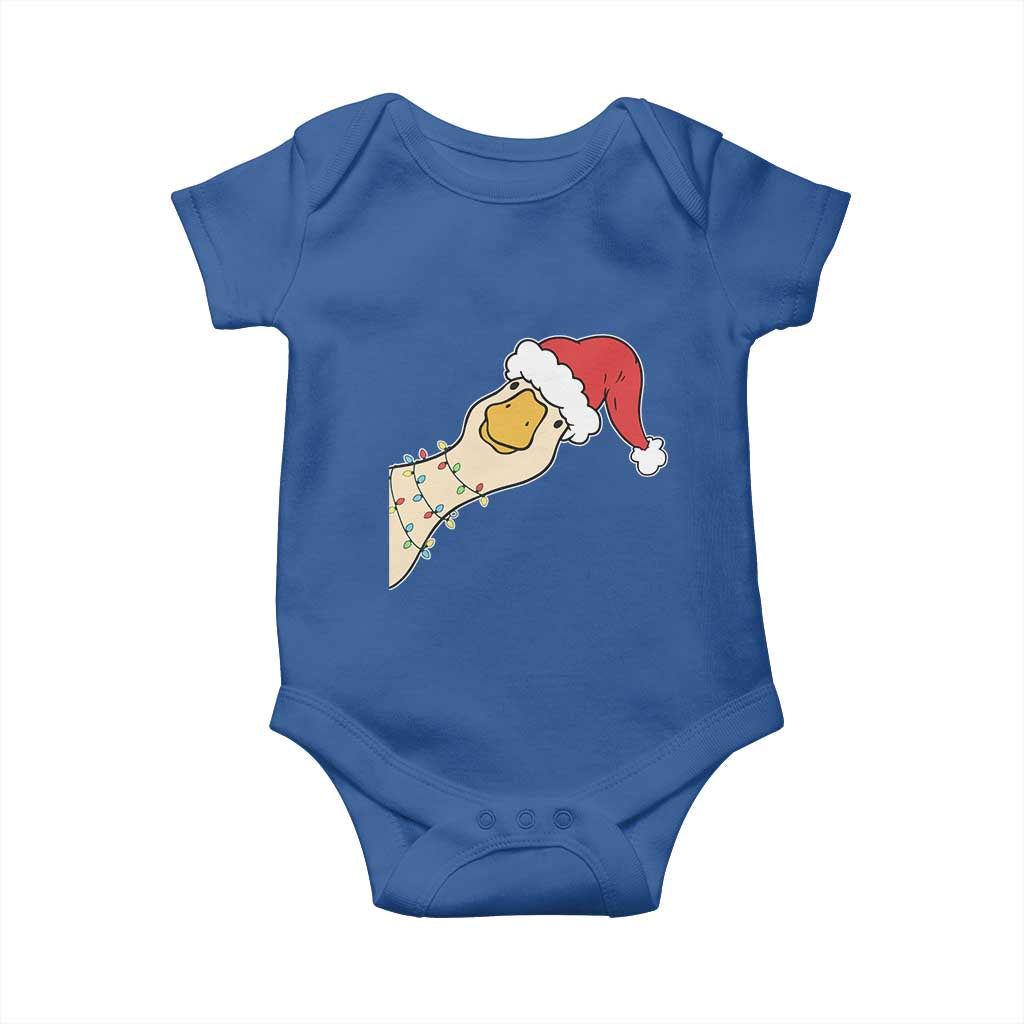Funny Christmas Silly Goose Festive Holiday Baby Onesie TS11 Royal Blue Print Your Wear