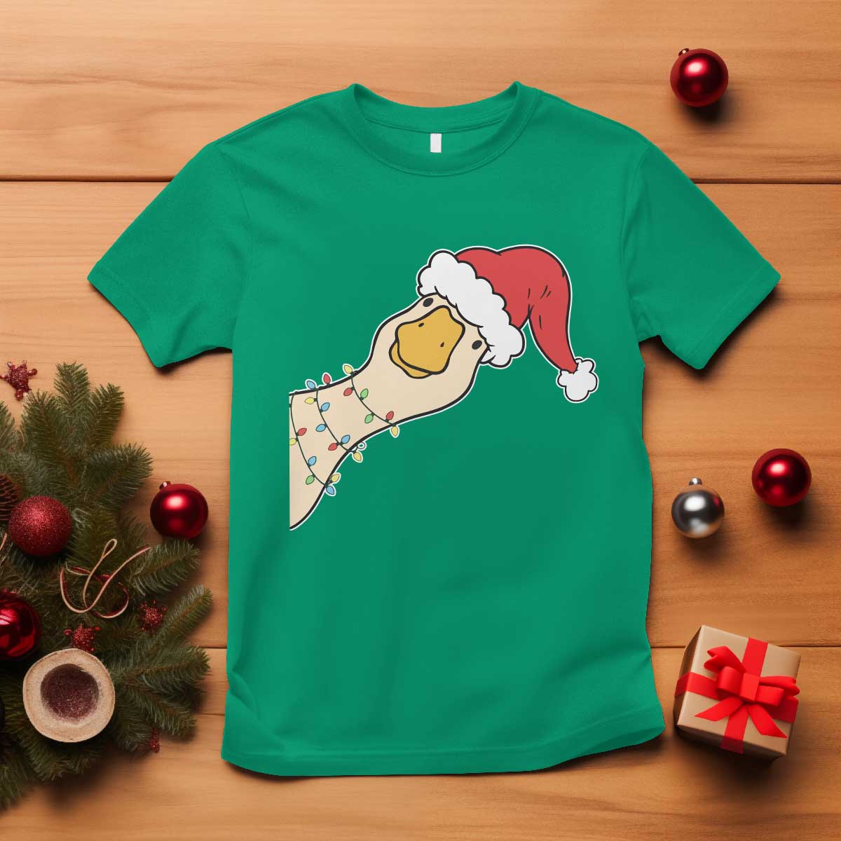 Funny Christmas Silly Goose Festive Holiday T Shirt TS11 Irish Green Print Your Wear