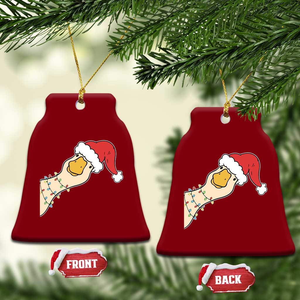Funny Christmas Silly Goose Festive Holiday Ceramic Ornament TS11 Print Your Wear