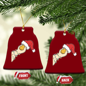 Funny Christmas Silly Goose Festive Holiday Ceramic Ornament TS11 Print Your Wear