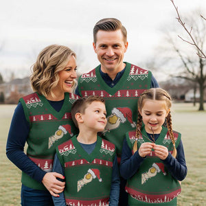 Funny Xmas Silly Goose Festive Holiday V-Neck Knit Sweater Vest TS11 Red Green Print Your Wear