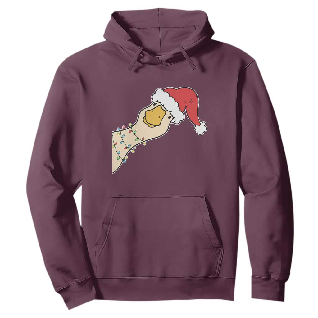 Funny Christmas Silly Goose Festive Holiday Hoodie TS11 Maroon Print Your Wear