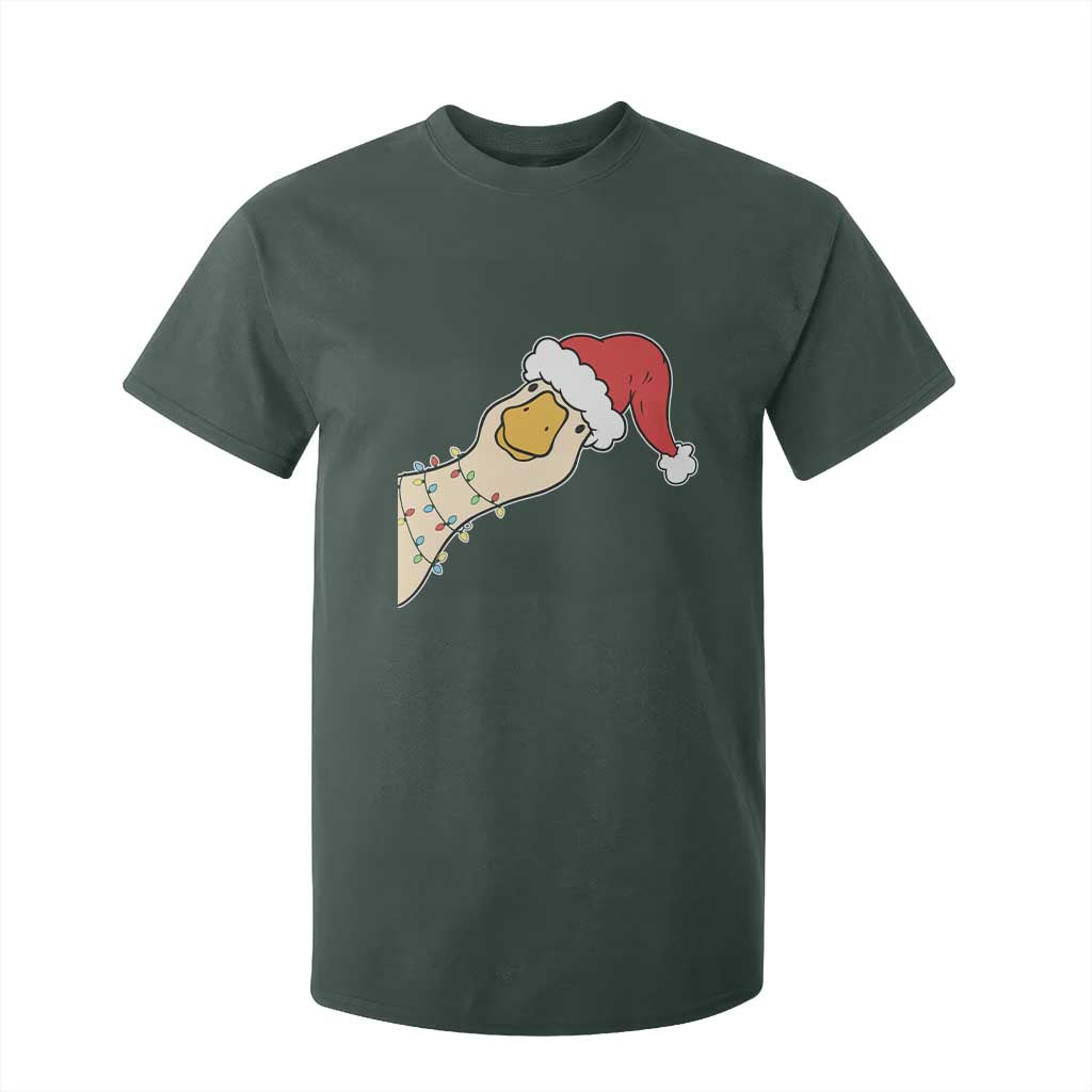 Funny Christmas Silly Goose Festive Holiday T Shirt For Kid TS11 Dark Forest Green Print Your Wear