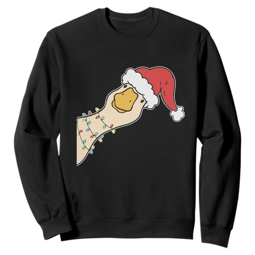 Funny Christmas Silly Goose Festive Holiday Sweatshirt TS11 Black Print Your Wear