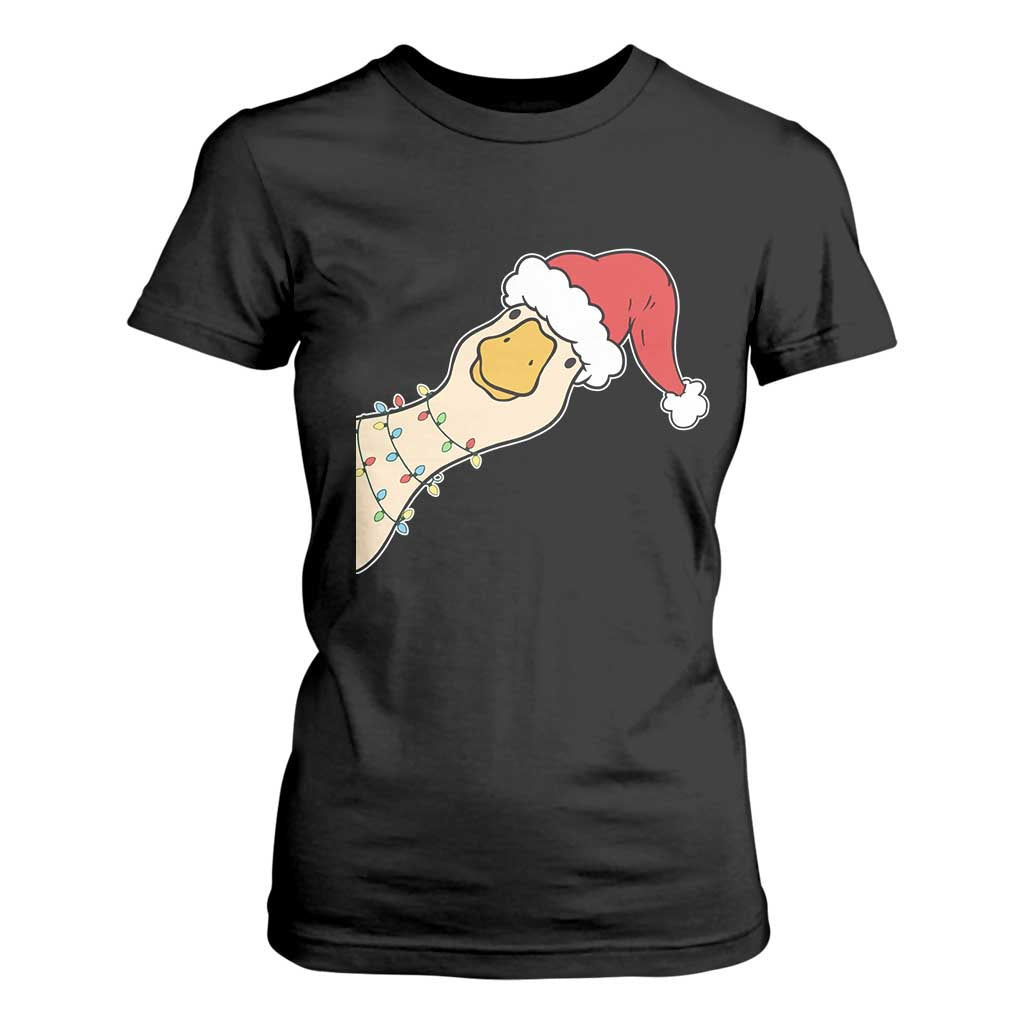 Funny Christmas Silly Goose Festive Holiday T Shirt For Women TS11 Black Print Your Wear