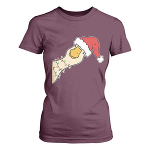 Funny Christmas Silly Goose Festive Holiday T Shirt For Women TS11 Maroon Print Your Wear