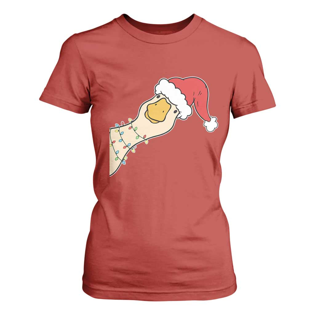 Funny Christmas Silly Goose Festive Holiday T Shirt For Women TS11 Red Print Your Wear