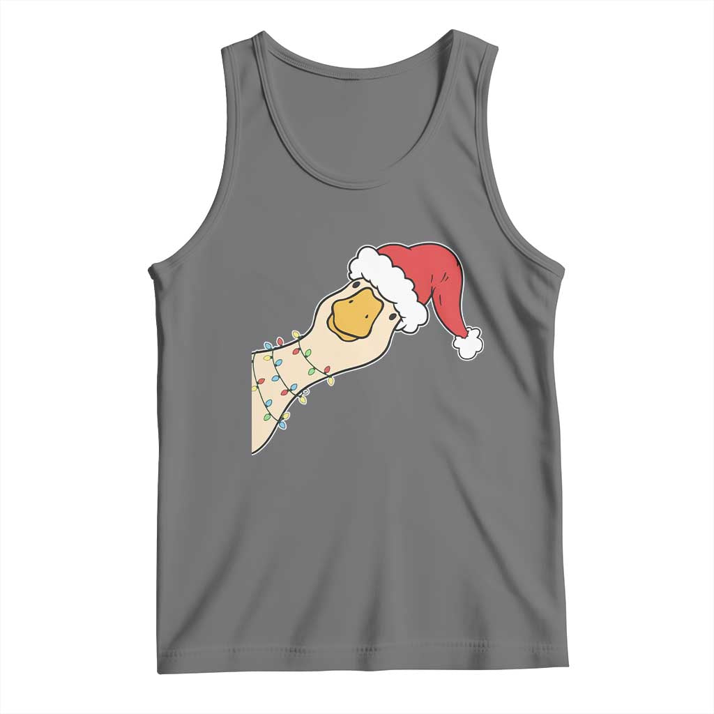 Funny Christmas Silly Goose Festive Holiday Tank Top TS11 Black Heather Print Your Wear