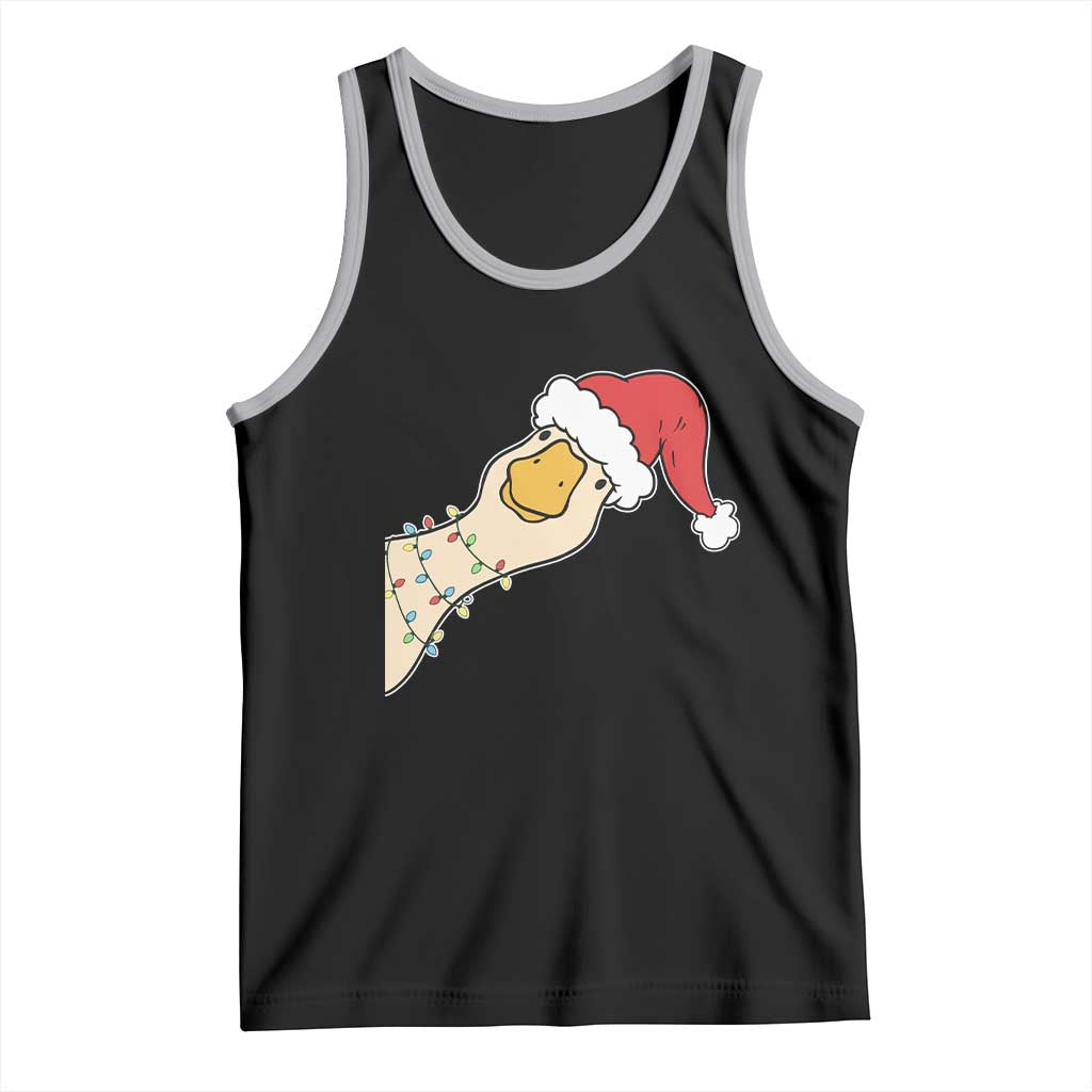 Funny Christmas Silly Goose Festive Holiday Tank Top TS11 Black Athletic Heather Print Your Wear