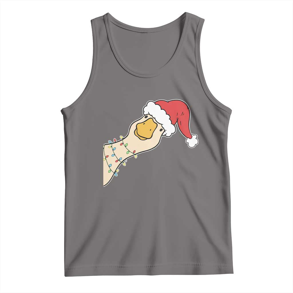 Funny Christmas Silly Goose Festive Holiday Tank Top TS11 Deep Heather Print Your Wear