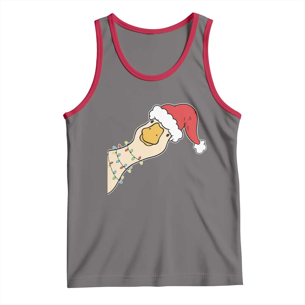 Funny Christmas Silly Goose Festive Holiday Tank Top TS11 Deep Heather Red Print Your Wear