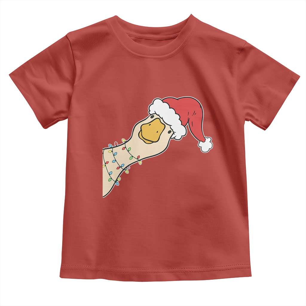 Funny Christmas Silly Goose Festive Holiday Toddler T Shirt TS11 Red Print Your Wear