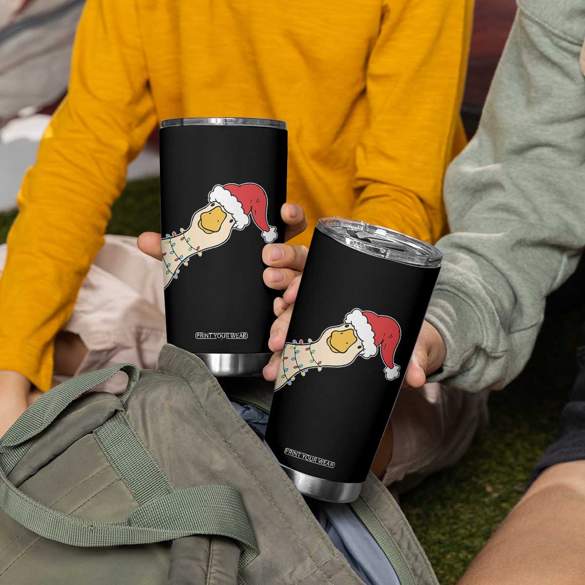 Funny Christmas Silly Goose Festive Holiday Tumbler Cup TS11 Print Your Wear