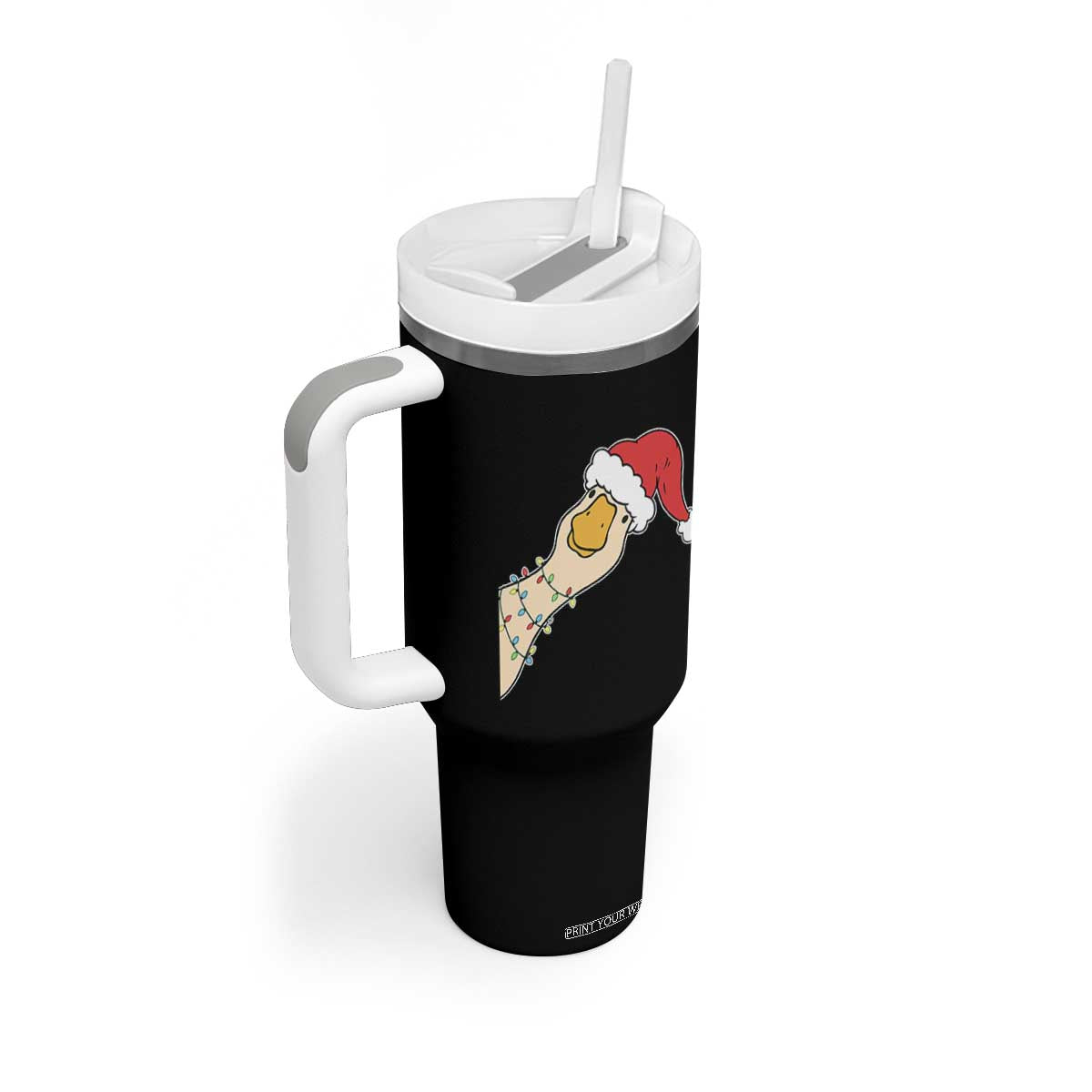 Funny Christmas Silly Goose Festive Holiday Tumbler With Handle TS11 Print Your Wear