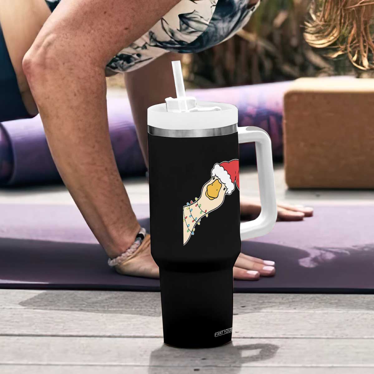 Funny Christmas Silly Goose Festive Holiday Tumbler With Handle TS11 Print Your Wear