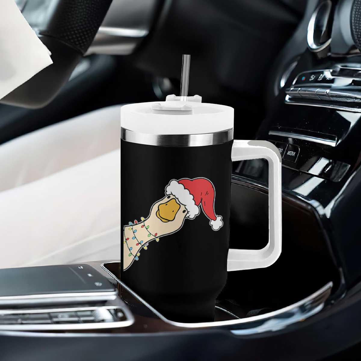 Funny Christmas Silly Goose Festive Holiday Tumbler With Handle TS11 Print Your Wear