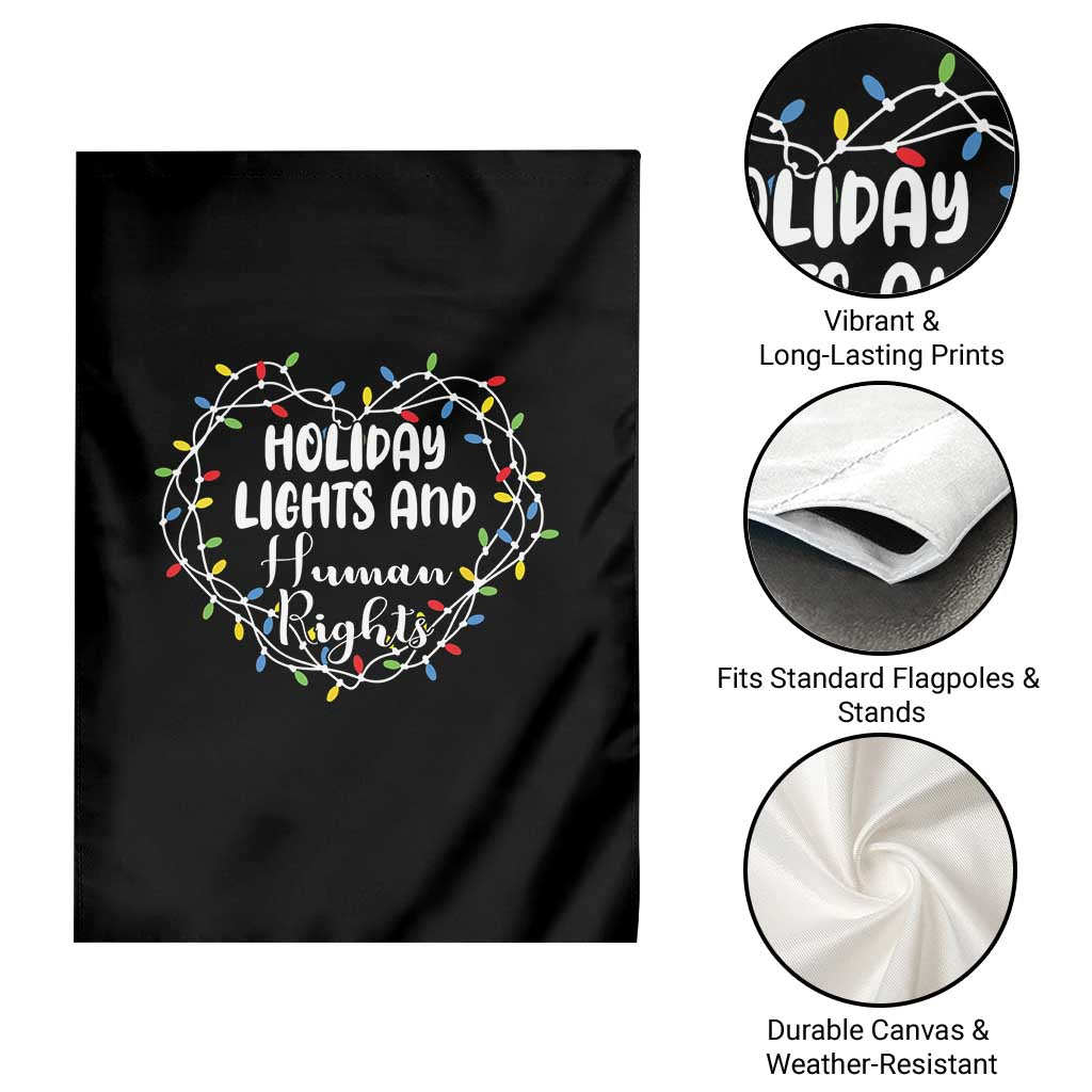 Holiday Lights And Human Rights Christmas Activism Garden Flag TS11 Print Your Wear