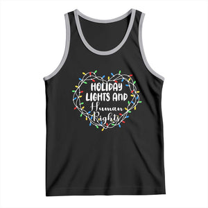 Holiday Lights And Human Rights Christmas Activism Tank Top TS11 Black Athletic Heather Print Your Wear