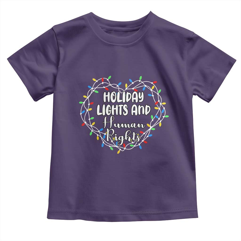 Holiday Lights And Human Rights Christmas Activism Toddler T Shirt TS11 Purple Print Your Wear