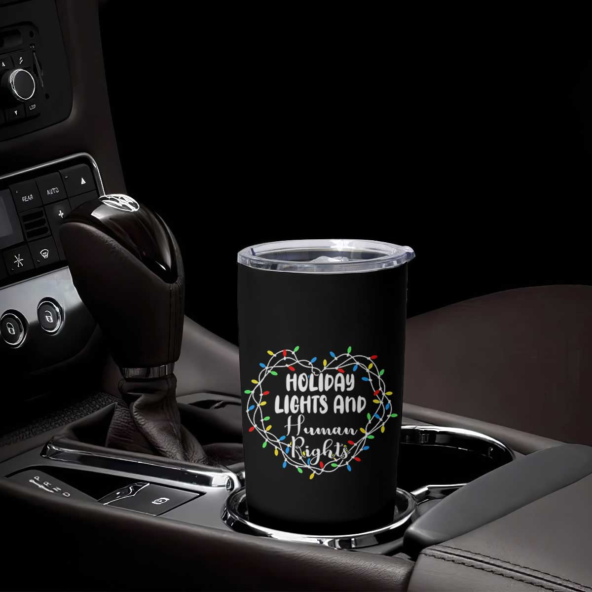 Holiday Lights And Human Rights Christmas Activism Tumbler Cup TS11 Print Your Wear