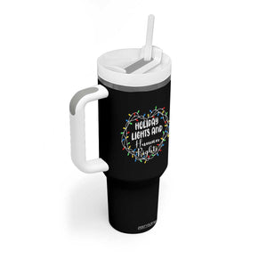 Holiday Lights And Human Rights Christmas Activism Tumbler With Handle TS11 Print Your Wear