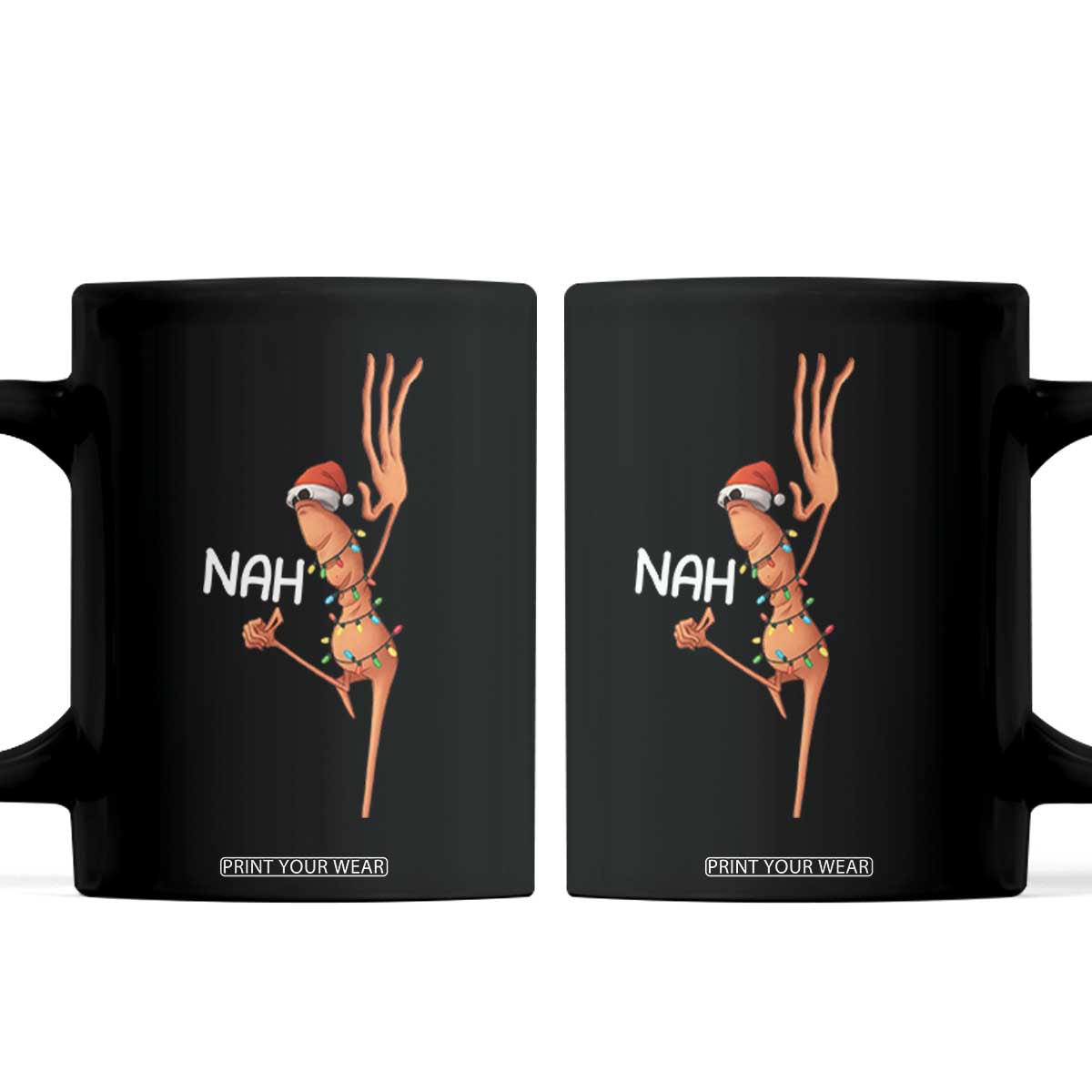 Funny Marcus The Worm Christmas Nah Coffee Mug TS11 Black Print Your Wear