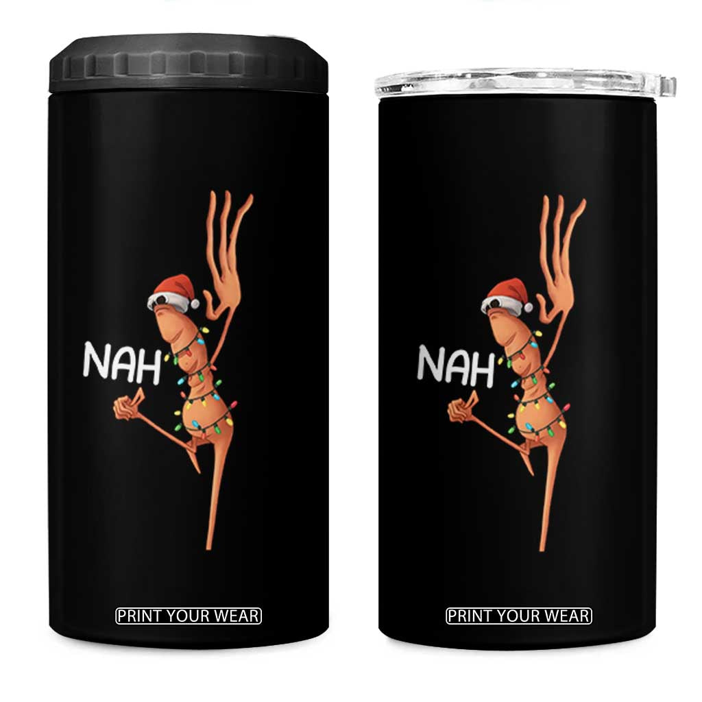 Funny Marcus The Worm Christmas Nah 4 in 1 Can Cooler Tumbler TS11 One Size: 16 oz Black Print Your Wear