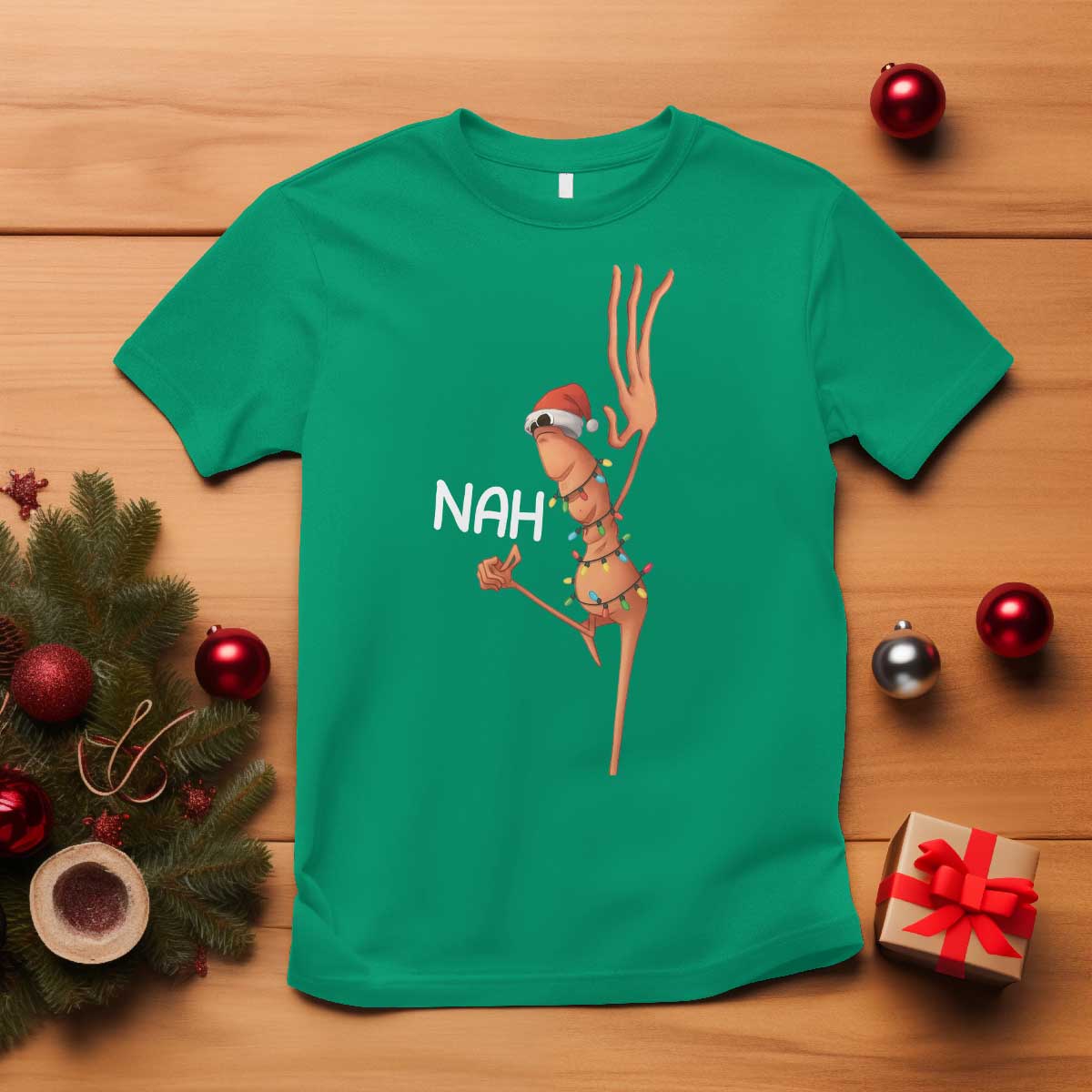 Funny Marcus The Worm Christmas Nah T Shirt TS11 Irish Green Print Your Wear