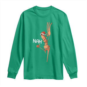 Funny Marcus The Worm Christmas Nah Long Sleeve Shirt TS11 Irish Green Print Your Wear