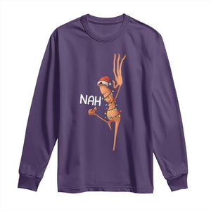Funny Marcus The Worm Christmas Nah Long Sleeve Shirt TS11 Purple Print Your Wear