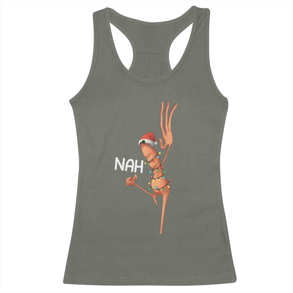 Funny Marcus The Worm Christmas Nah Racerback Tank Top TS11 Military Green Print Your Wear