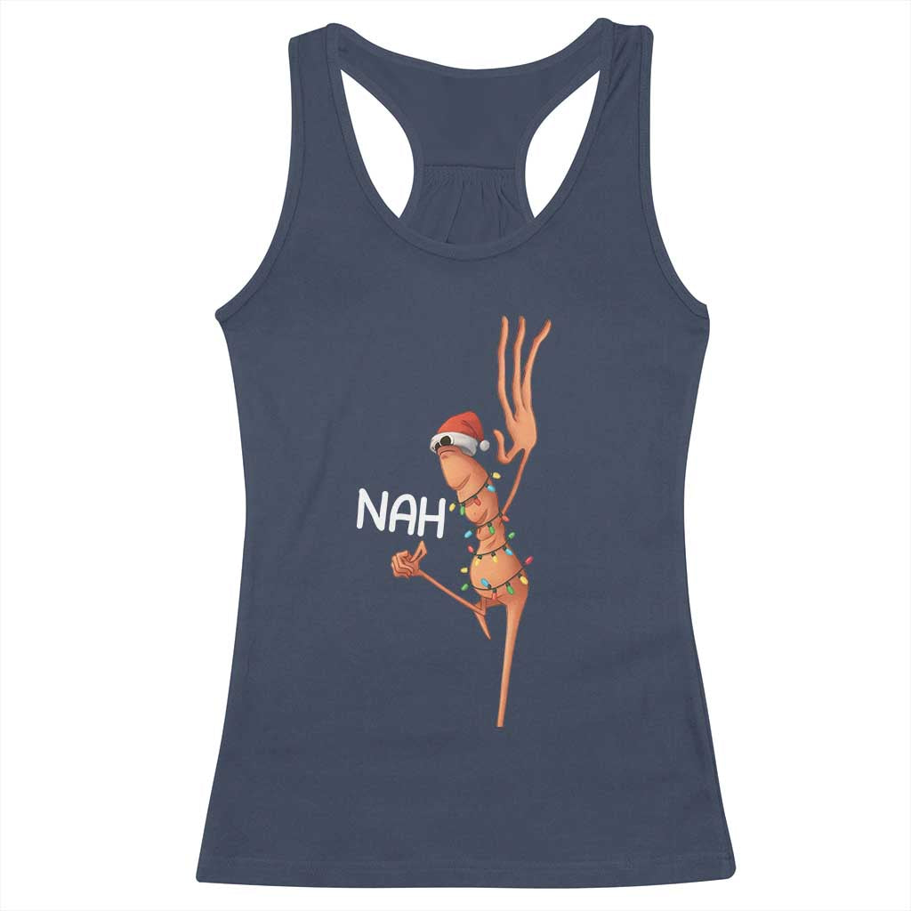 Funny Marcus The Worm Christmas Nah Racerback Tank Top TS11 Navy Print Your Wear