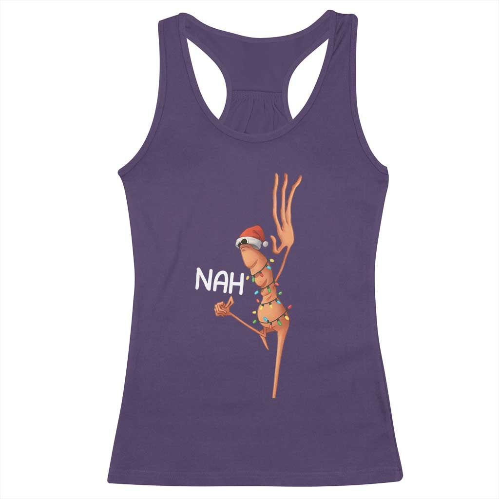 Funny Marcus The Worm Christmas Nah Racerback Tank Top TS11 Purple Print Your Wear