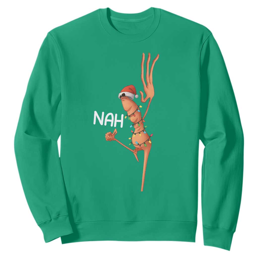 Funny Marcus The Worm Christmas Nah Sweatshirt TS11 Irish Green Print Your Wear