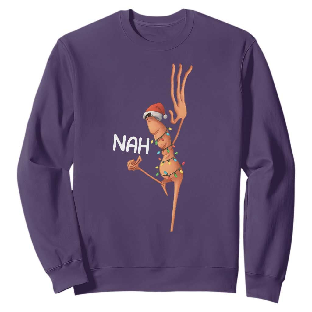 Funny Marcus The Worm Christmas Nah Sweatshirt TS11 Purple Print Your Wear