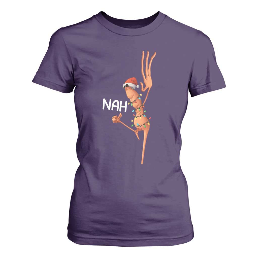Funny Marcus The Worm Christmas Nah T Shirt For Women TS11 Purple Print Your Wear