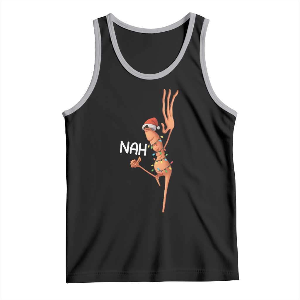 Funny Marcus The Worm Christmas Nah Tank Top TS11 Black Athletic Heather Print Your Wear