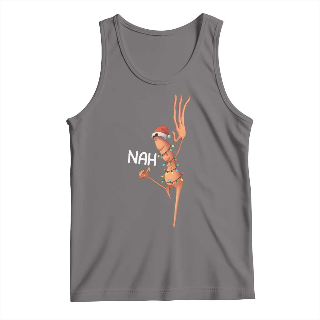 Funny Marcus The Worm Christmas Nah Tank Top TS11 Deep Heather Print Your Wear