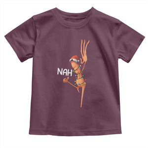 Funny Marcus The Worm Christmas Nah Toddler T Shirt TS11 Maroon Print Your Wear