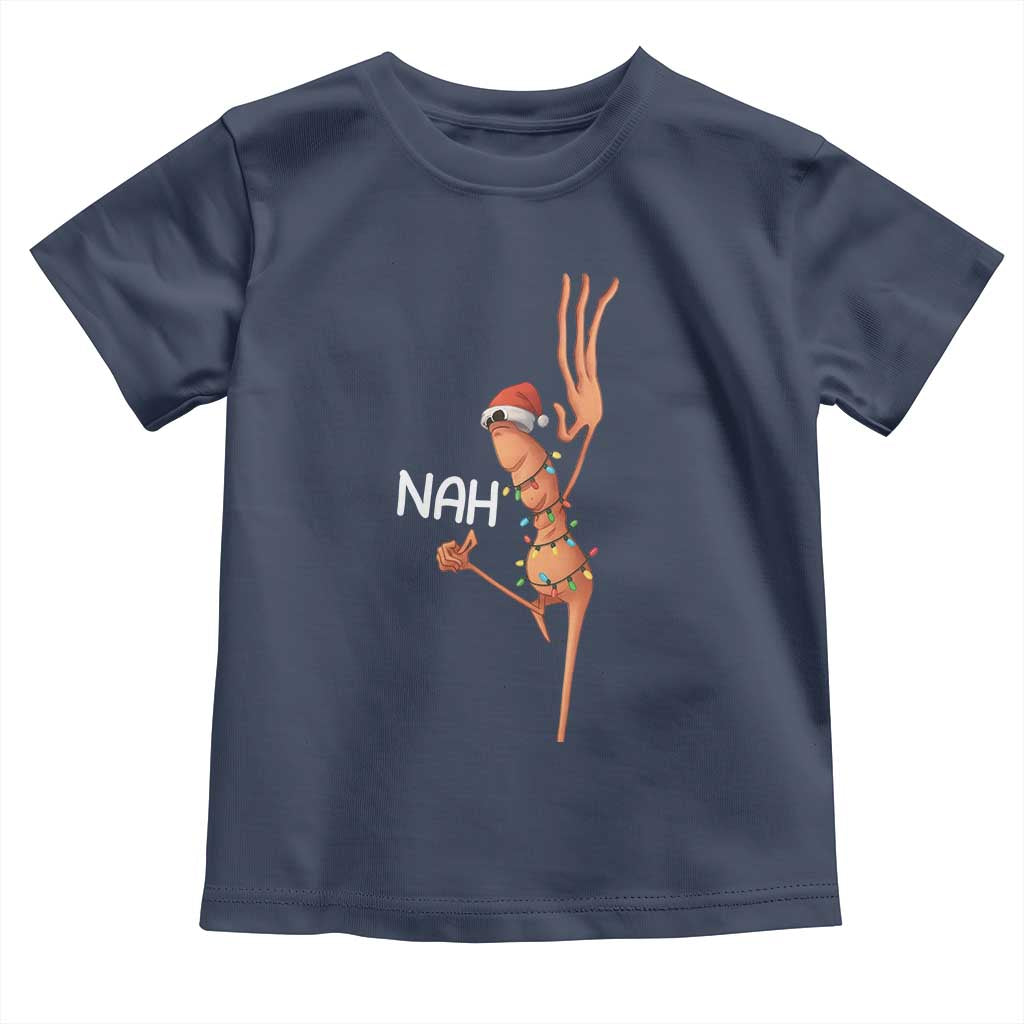 Funny Marcus The Worm Christmas Nah Toddler T Shirt TS11 Navy Print Your Wear
