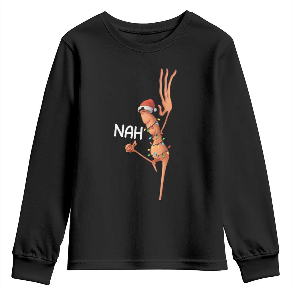Funny Marcus The Worm Christmas Nah Youth Sweatshirt TS11 Black Print Your Wear
