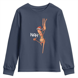Funny Marcus The Worm Christmas Nah Youth Sweatshirt TS11 Navy Print Your Wear