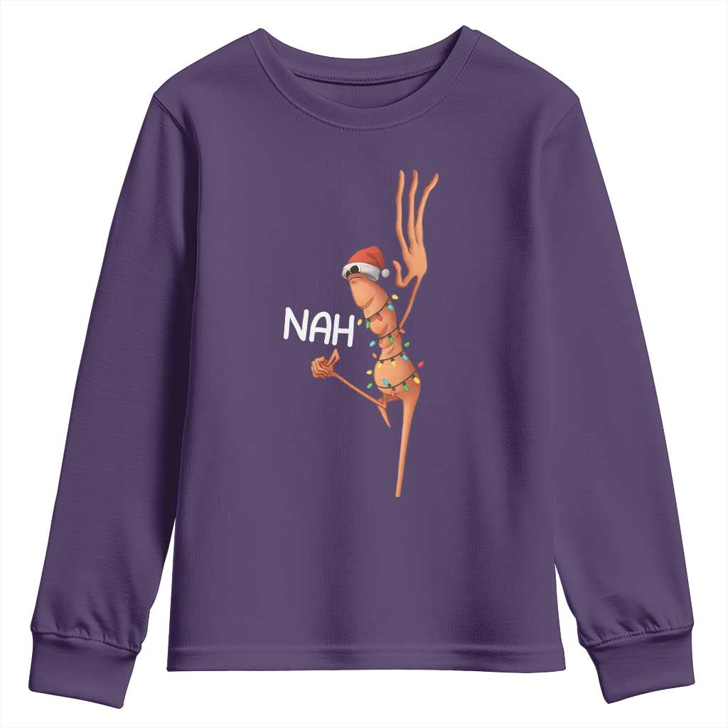 Funny Marcus The Worm Christmas Nah Youth Sweatshirt TS11 Purple Print Your Wear
