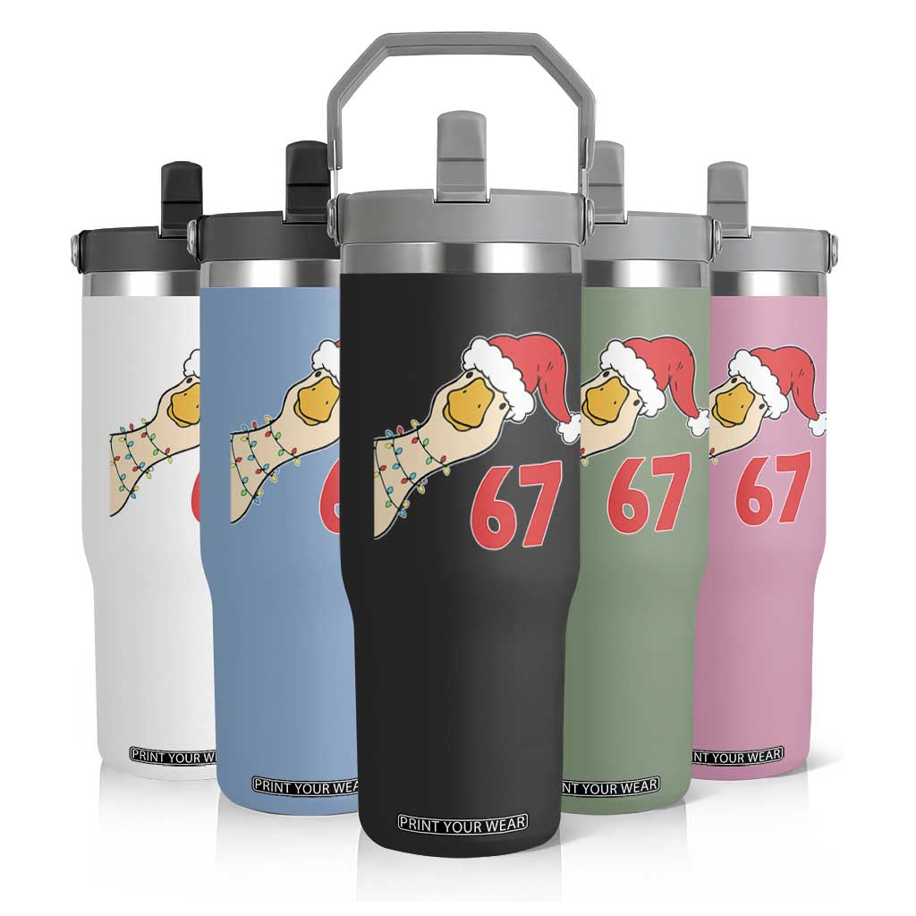 Funny Christmas Silly Goose 67 Meme Festive Holiday Flip Straw Tumbler TS11 Print Your Wear