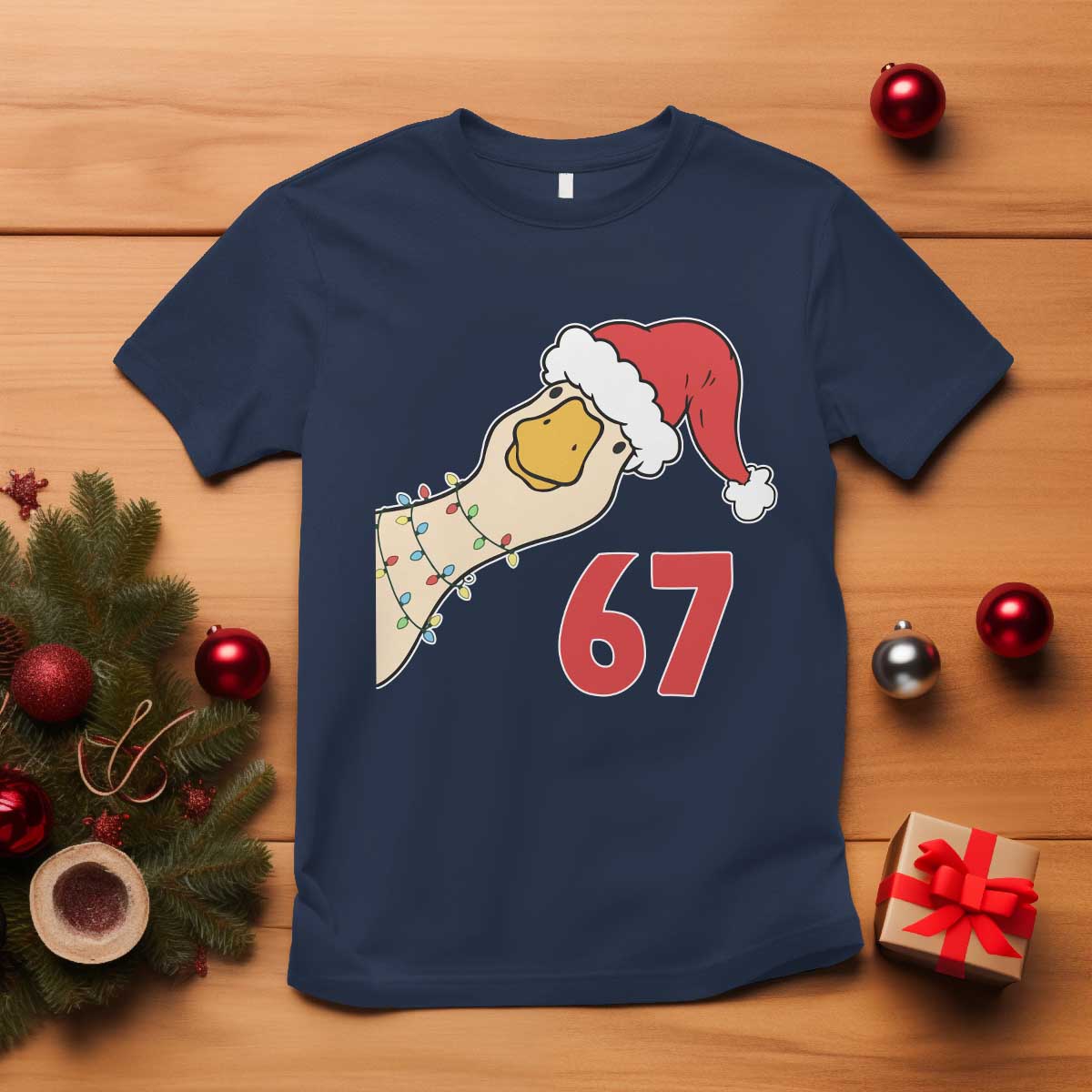 Funny Christmas Silly Goose 67 Meme Festive Holiday T Shirt TS11 Navy Print Your Wear