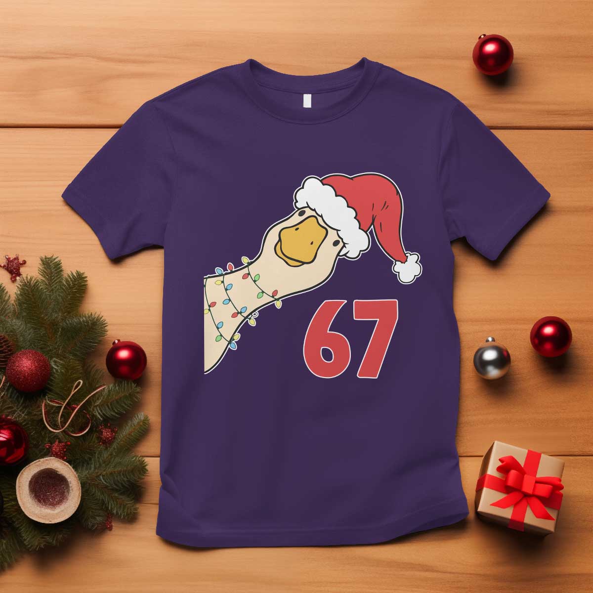 Funny Christmas Silly Goose 67 Meme Festive Holiday T Shirt TS11 Purple Print Your Wear