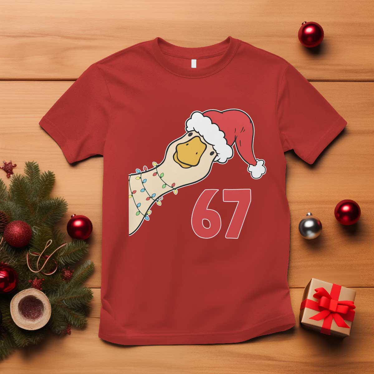 Funny Christmas Silly Goose 67 Meme Festive Holiday T Shirt TS11 Red Print Your Wear